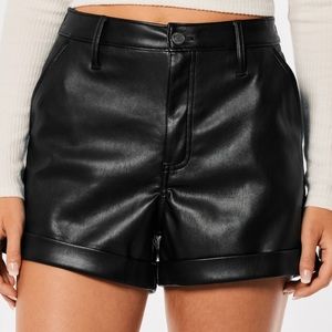 leather shorts hollister